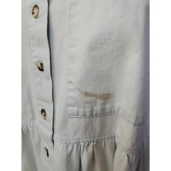 Sun Belt Denim Light Blue Size M Midi Dress ARTSY SS 🏜 Desert handpainted #CB8 - Picture 8 of 10